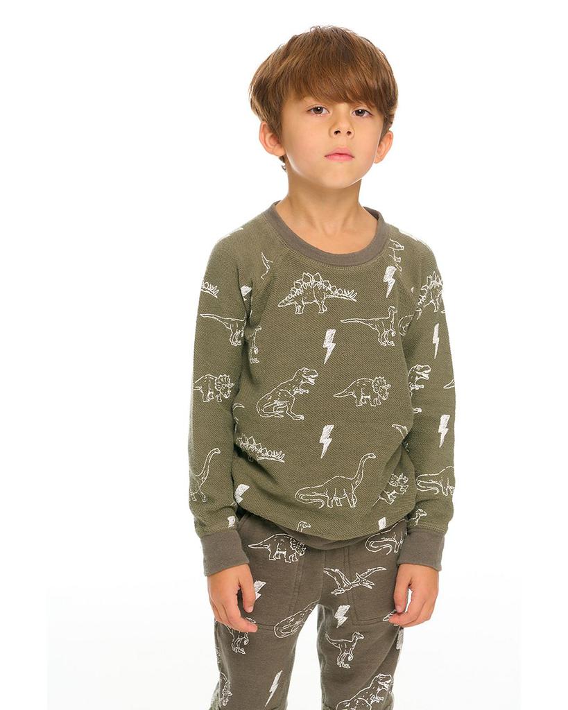 Boys' Printed Cozy Knit Sweatshirt - Little Kid商品第1张图片规格展示