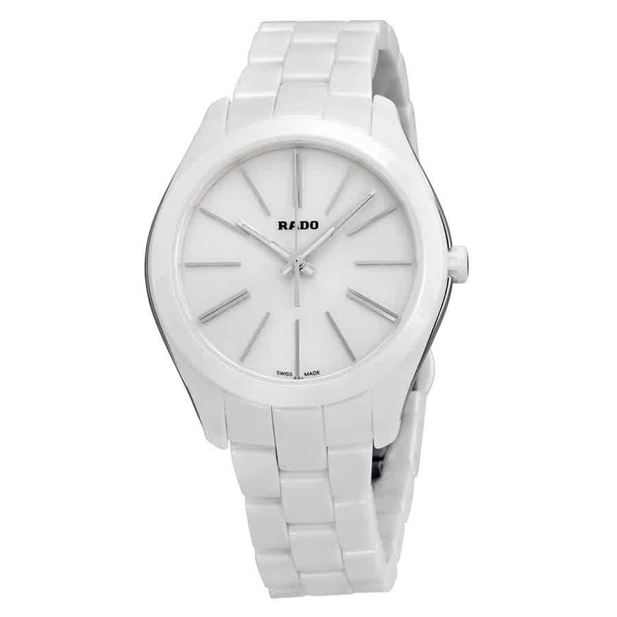 商品Rado|HyperChrome White Dial Stainless Steel and Ceramic Case Ceramic Bracelet Ladies Watch R32321012,价格¥7224,第1张图片