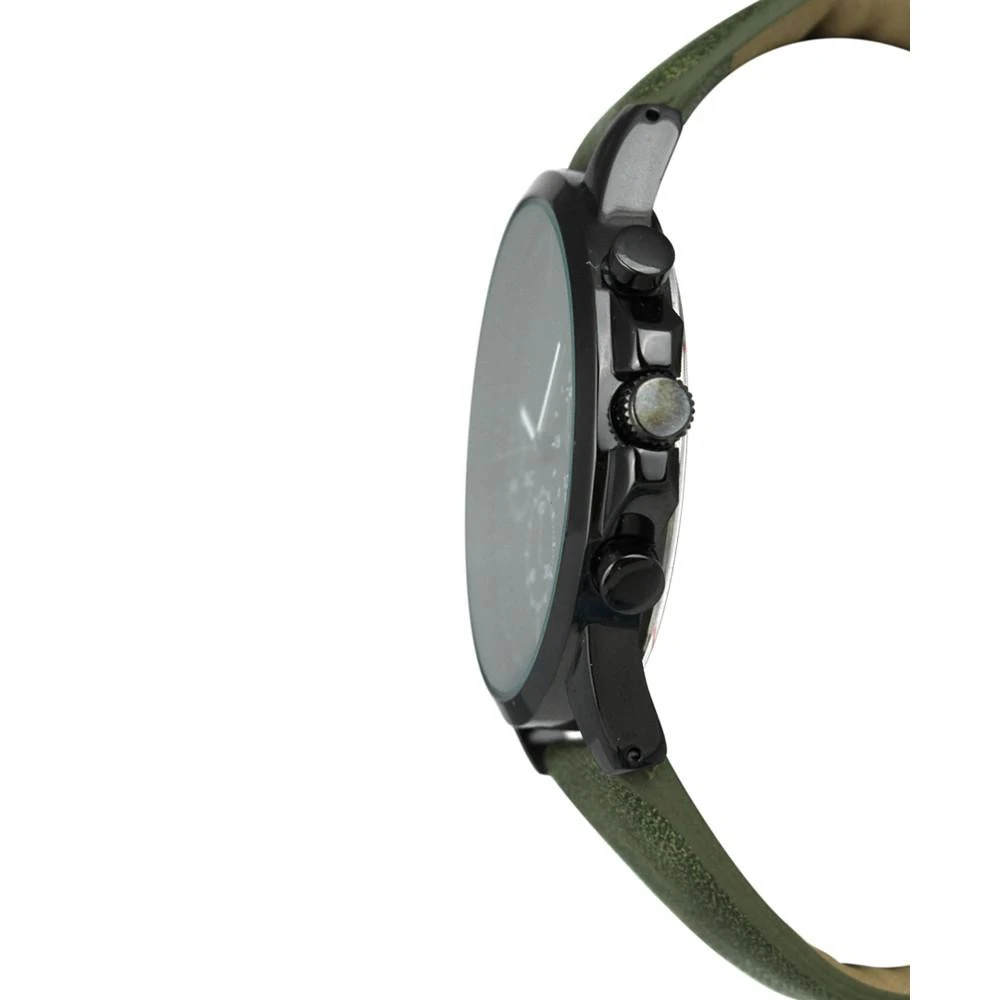 商品INC International|Men's Green Faux-Leather Strap Watch 42mm, Created for Macy's,价格¥282,第3张图片详细描述