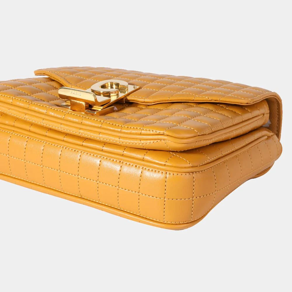 Celine Yellow Leather Quilted Calfskin Small C Flap Shoulder Bag 商品