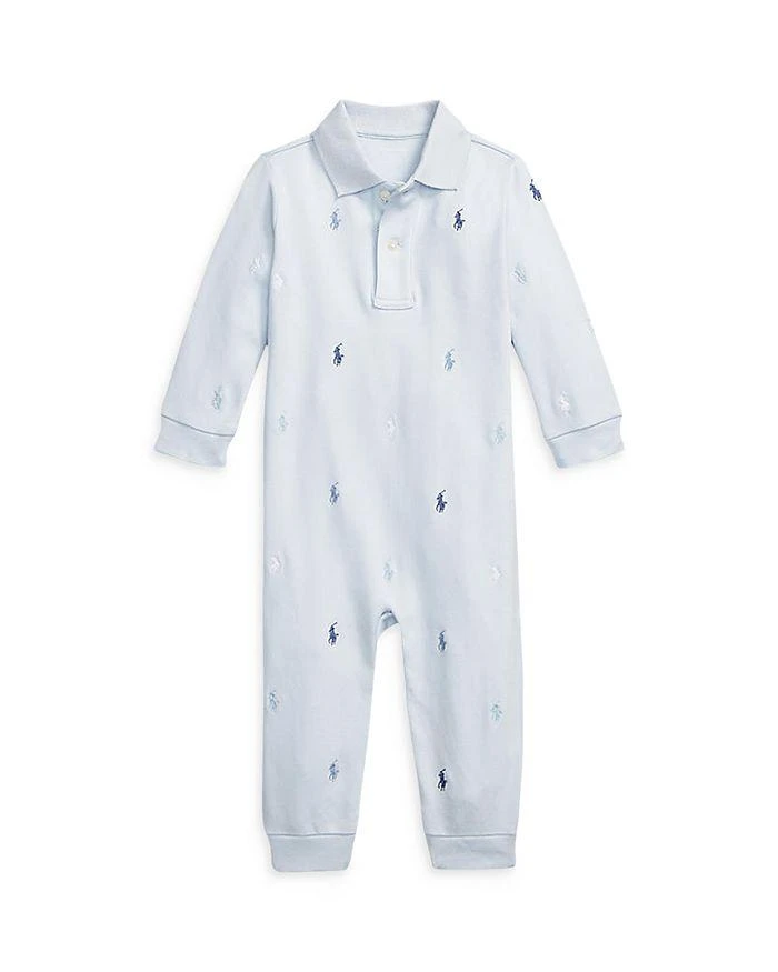 商品Ralph Lauren|Boys' Polo Pony Soft Cotton Polo Coverall - Baby,价格¥188,第1张图片