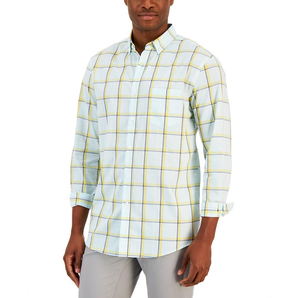 Men's Cresta Plaid Woven Long-Sleeve Single Pocket Shirt, Created for Macy's商品第1张图片规格展示