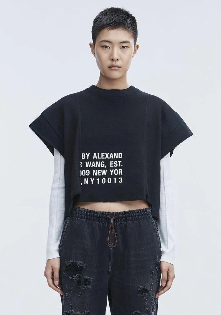 商品Alexander Wang|WAFFLE JERSEY TOP,价格¥678,第3张图片详细描述