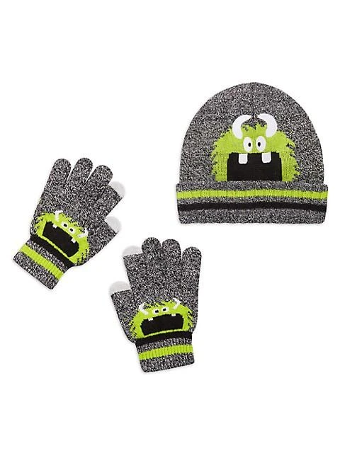 商品Andy & Evan|Boy's Printed Hat & Glove 2-Piece Set,价格¥217,第1张图片