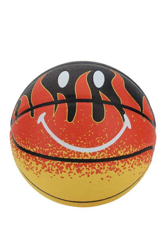 商品MARKET|MARKET Flame-Printed Smiley Face Basketball,价格¥1041,第1张图片