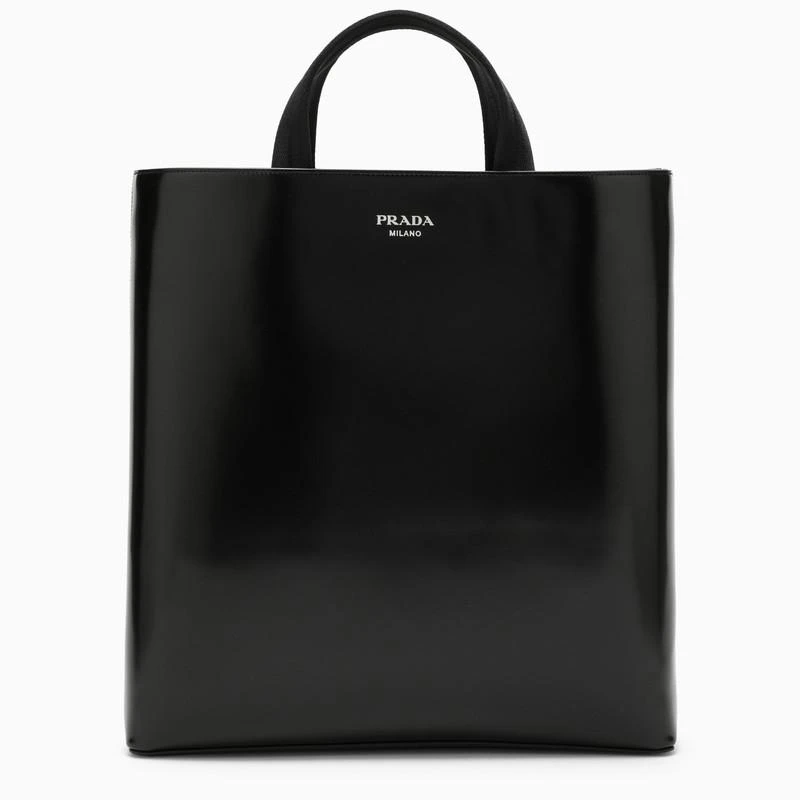 商品Prada|Black tote bag with water bottle,价格¥20944,第1张图片