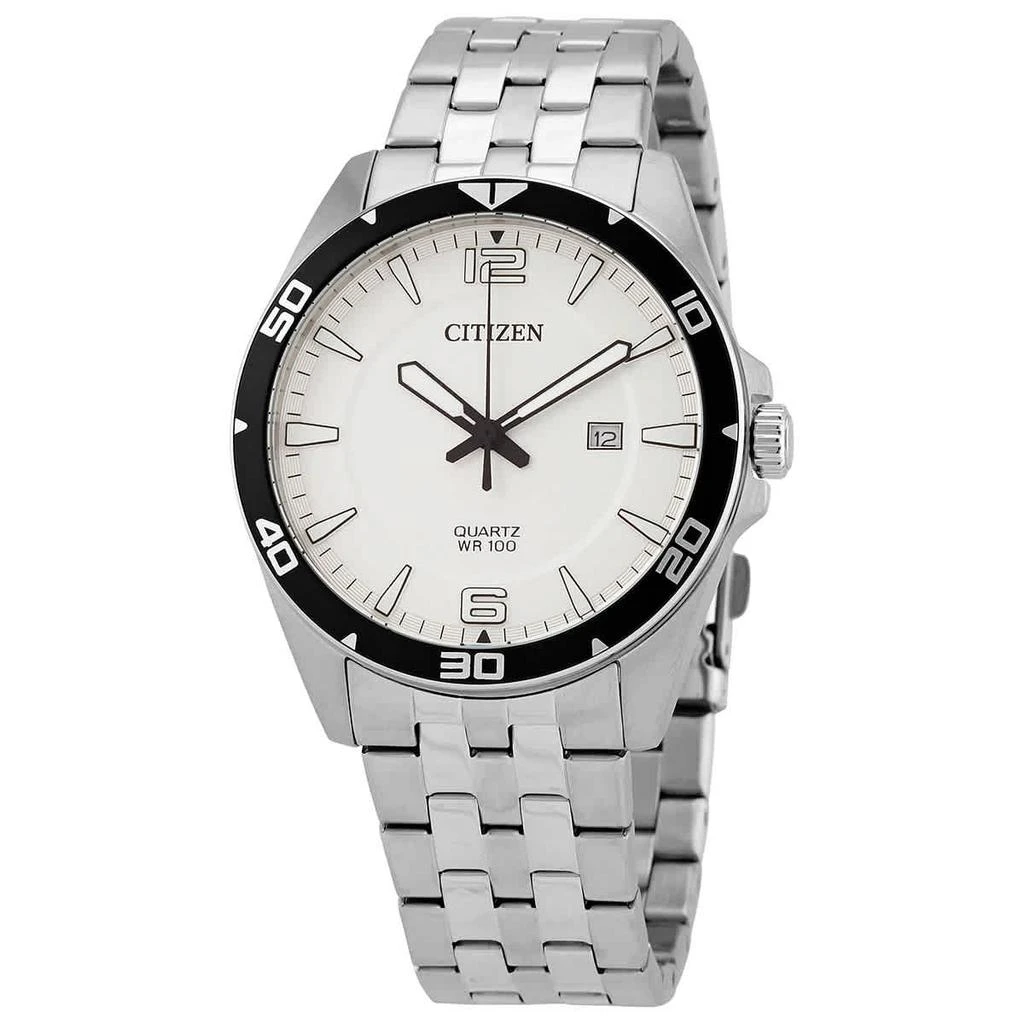 商品Citizen|Quartz White Dial Stainless Steel Men's Watch BI5051-51A,价格¥637,第1张图片