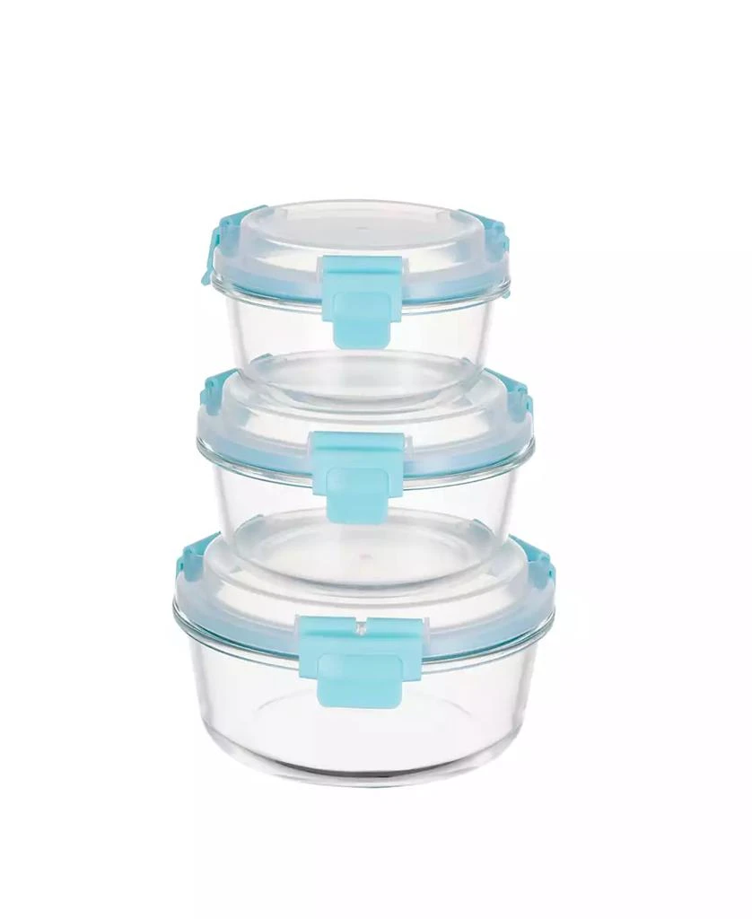 商品Genicook|3 Pc Round Container Hi-Top Lids with Pro Grade Removable Lockdown Levers Set,价格¥195,第1张图片