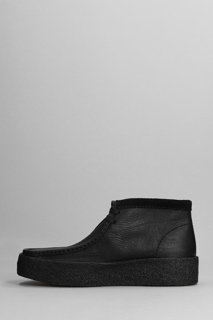 Clarks Wallabee Cup Bt Lace Up Shoes In Black Leather商品第3张图片规格展示