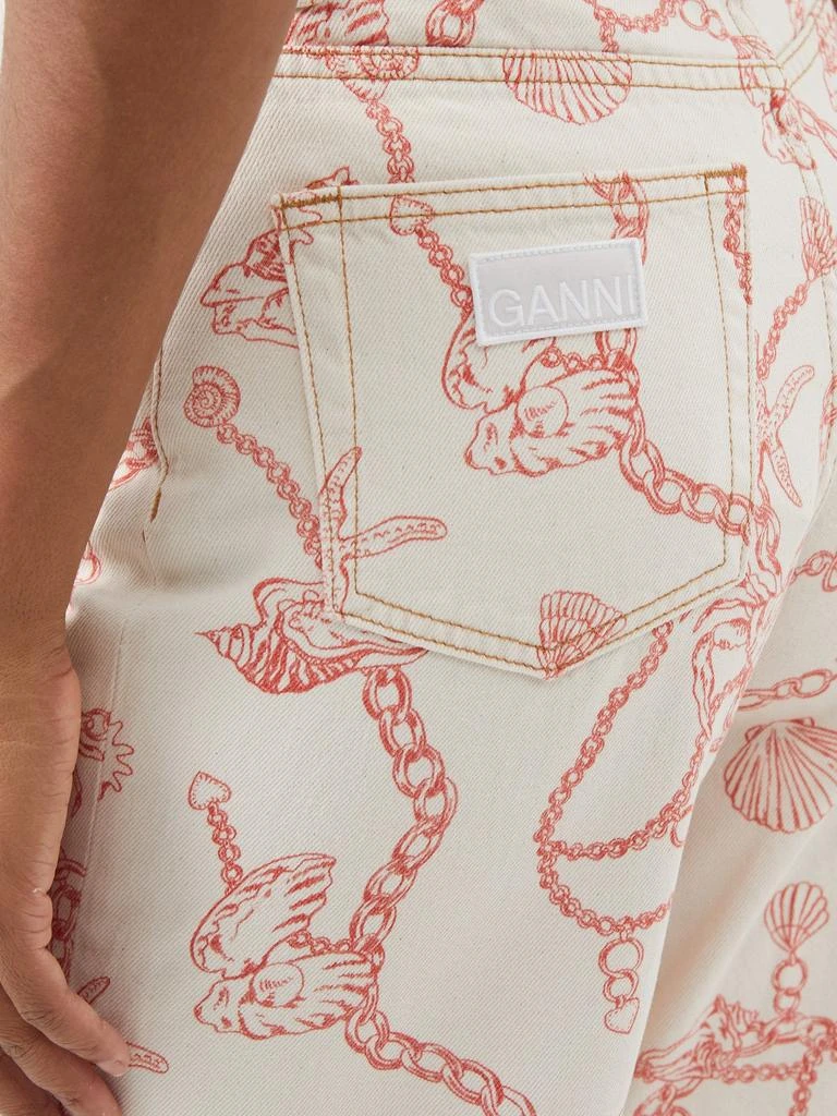商品Ganni|Seaside-print organic-cotton jeans,价格¥812,第3张图片详细描述