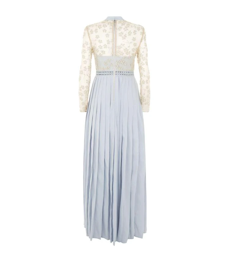 商品Self Portrait|Floral Embroidered Mesh Gown,价格¥3878,第2张图片详细描述