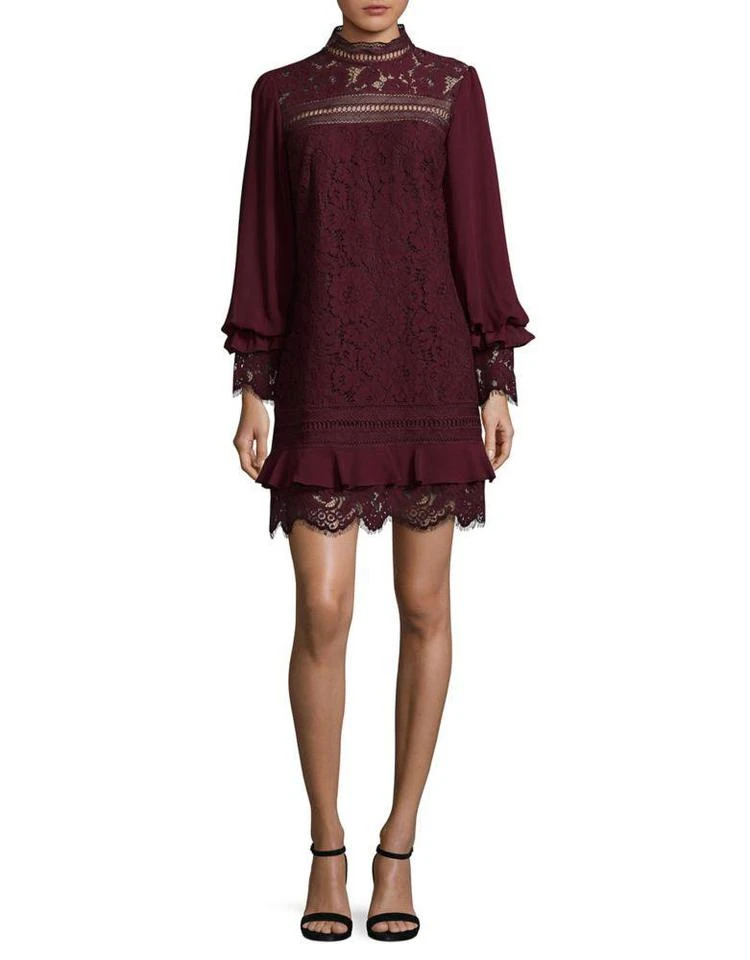 商品Laundry by Shelli Segal|Long Sleeve Lace Dress,价格¥1360,第1张图片