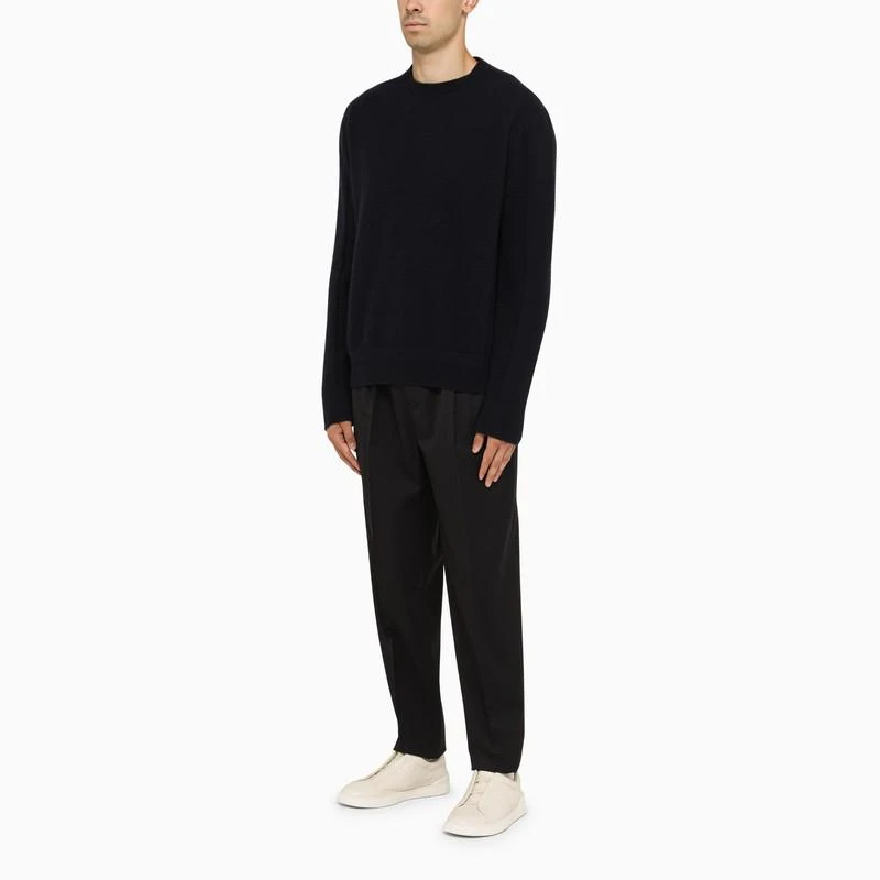 商品Zegna|Navy wool regular trousers,价格¥1442,第2张图片详细描述