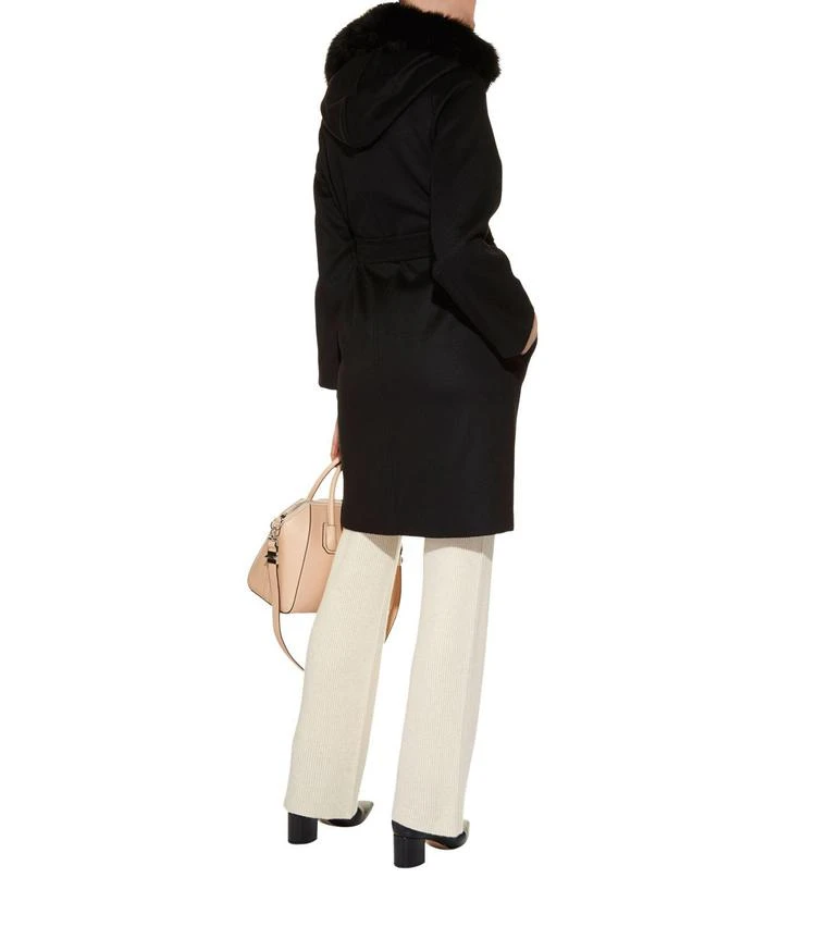 商品Max Mara|Mango Fur Trim Wrap Coat,价格¥10098,第3张图片详细描述