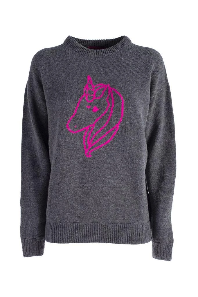 商品IRENEISGOOD|Ireneisgood Womens Grey Wool Sweater,价格¥1804,第1张图片