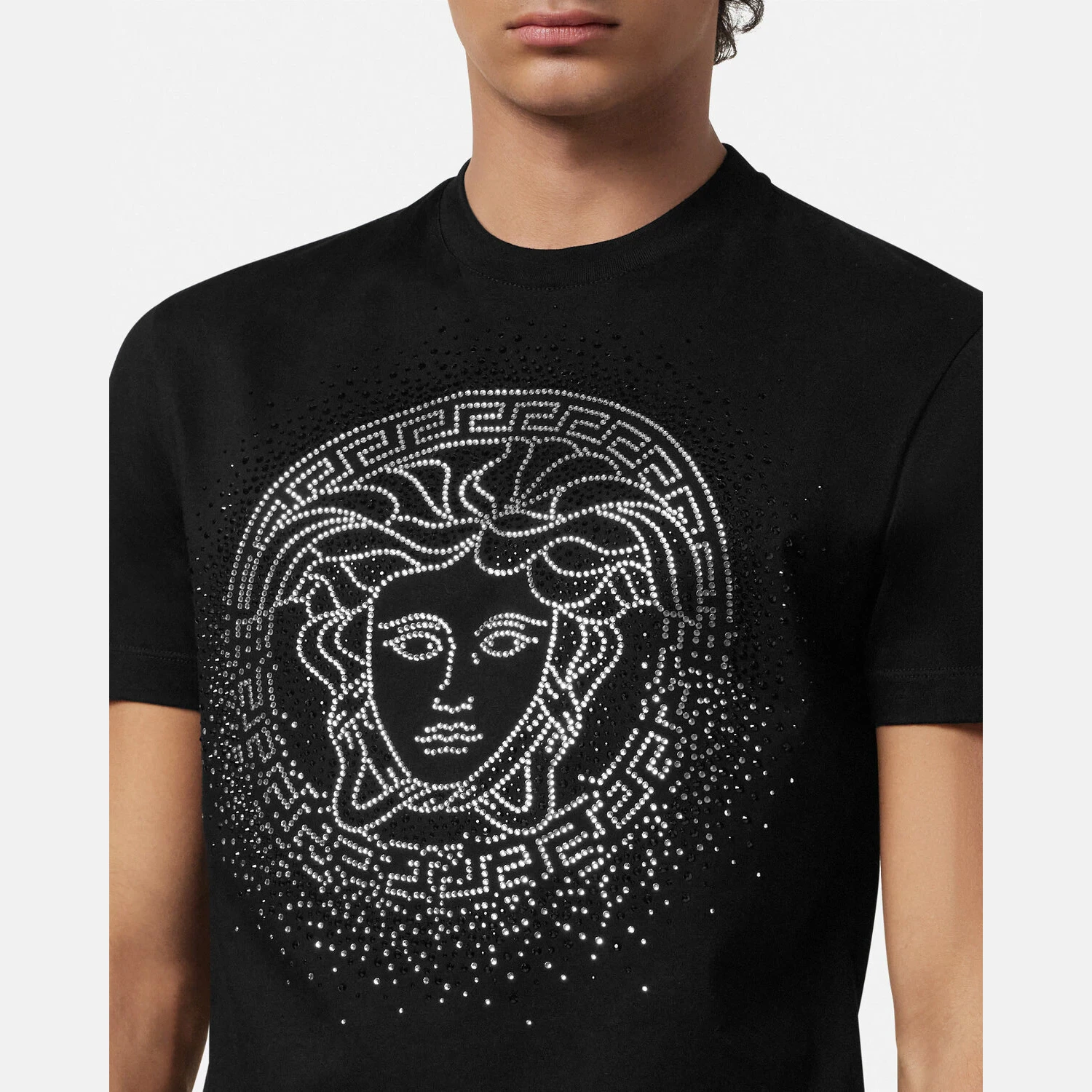 【预售】 范思哲 25春夏 男士 短袖T恤 水晶Fading Medusa T恤 1013944-1A14358_1B000  商品