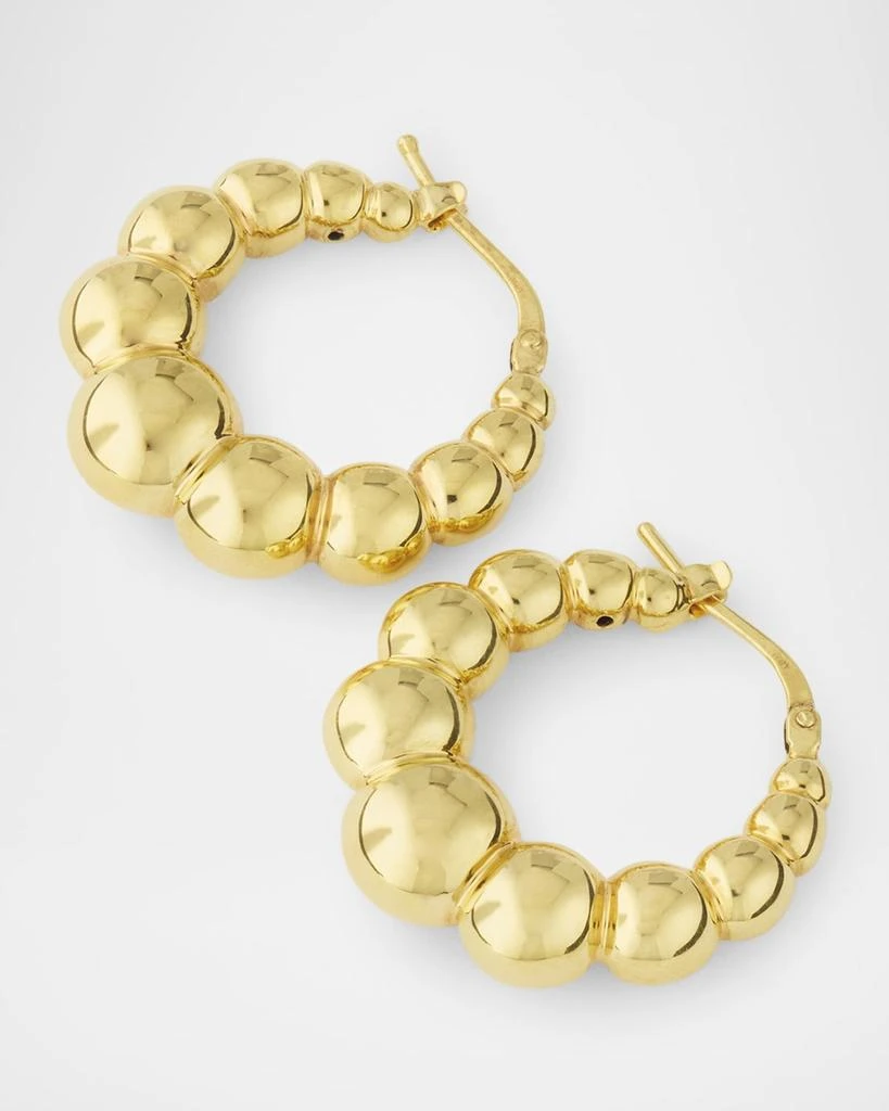 商品Siena Jewelry|14K Yellow Gold Graduated Ball Hoop Earrings,价格¥9959,第3张图片详细描述