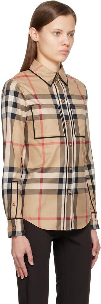 商品Burberry|Beige Vintage Check Shirt,价格¥4331,第4张图片详细描述