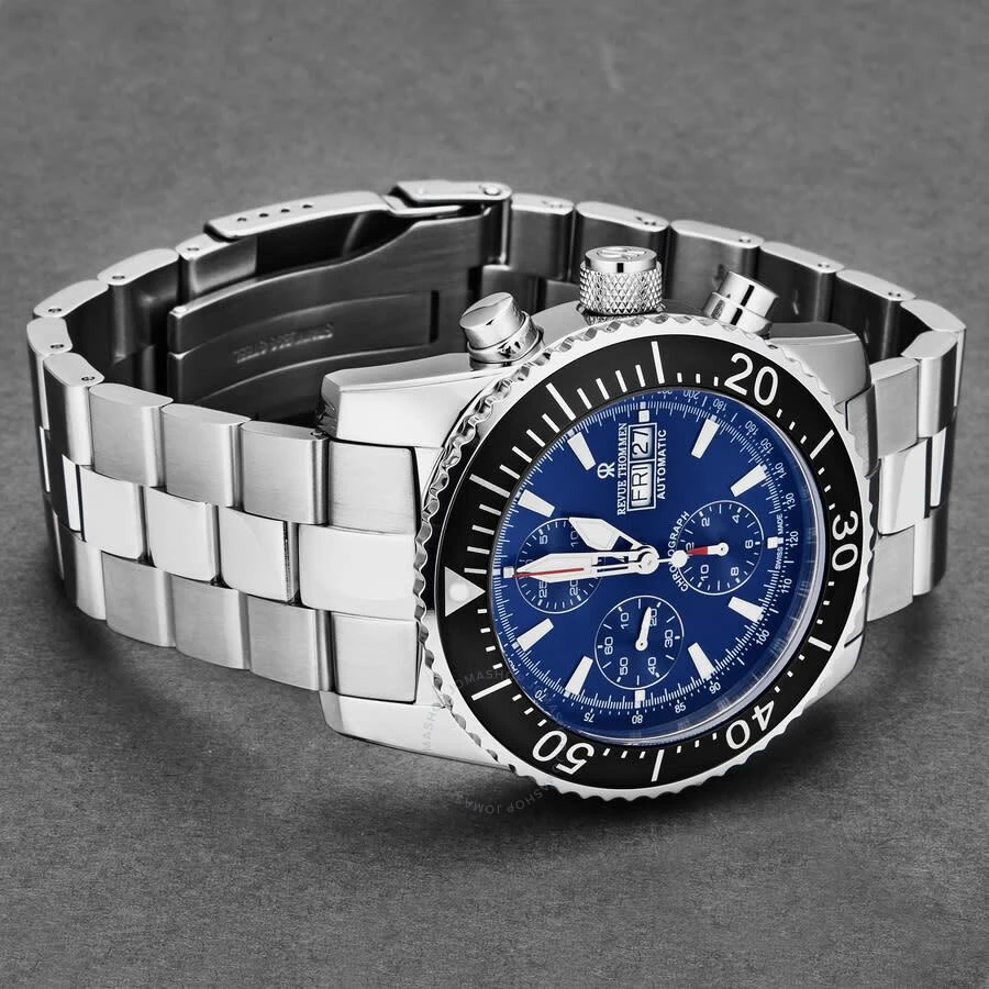 商品Revue Thommen|Diver Chronograph Automatic Blue Dial Men's Watch 17030.6123,价格¥7189,第2张图片详细描述