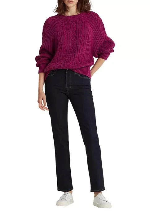 商品Ralph Lauren|Ralph Lauren Cable Knit Dolman Sleeve Sweater,价格¥327,第4张图片详细描述