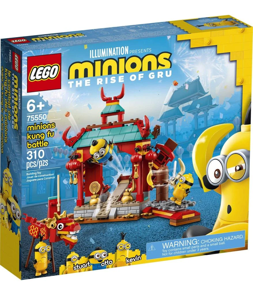 商品LEGO|LEGO Minions: Minions Kung Fu Battle (75550) Toy Temple Building Kit for Kids, a Great Present for Kids Who Love Minions Toys and Kevin and Stuart Minion Toy Figures, New 2021 (310 Pieces),价格¥299,第2张图片详细描述