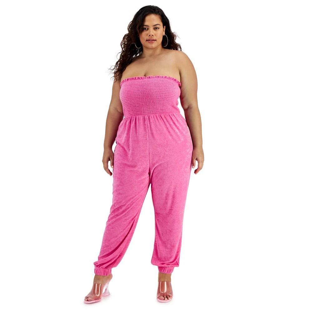 商品Love, Fire|Trendy Plus Size Terry Strapless Jumpsuit,价格¥208,第1张图片