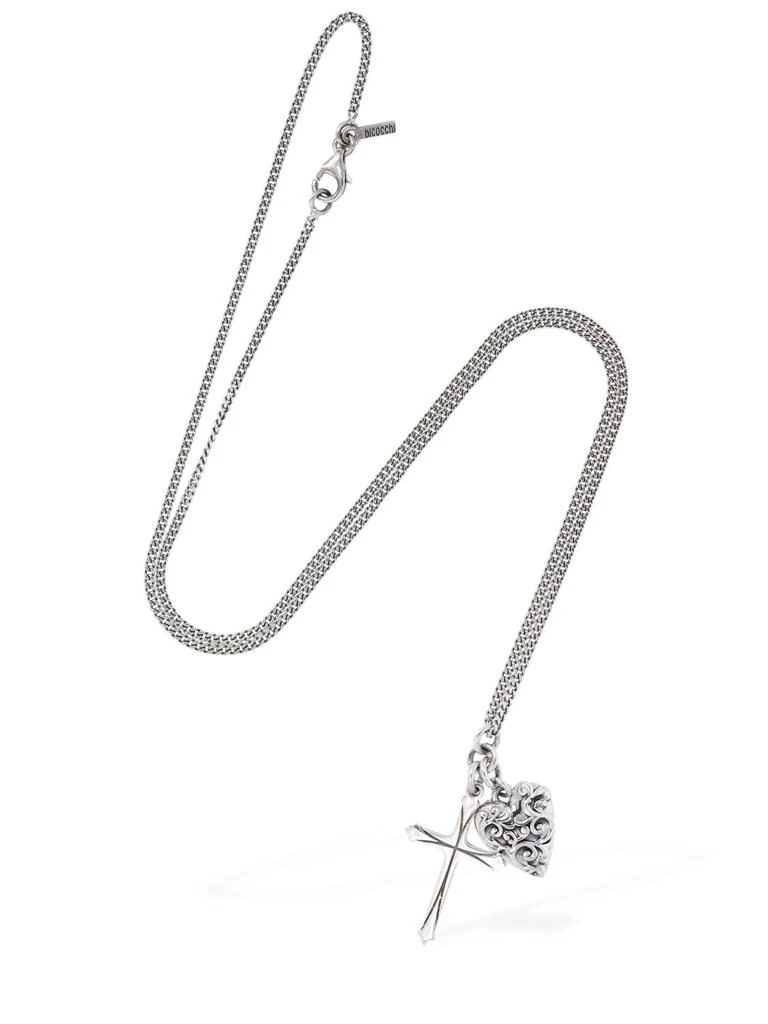 商品Emanuele Bicocchi|Cross & Arabesque Heart Charm Necklace,价格¥1986,第2张图片详细描述