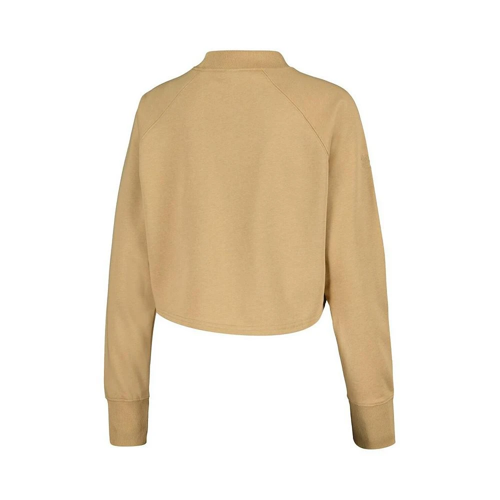 商品Kadyluxe|Women's Tan Wisconsin Badgers Raglan Cropped Sweatshirt and Sweatpants Set,价格¥747,第4张图片详细描述