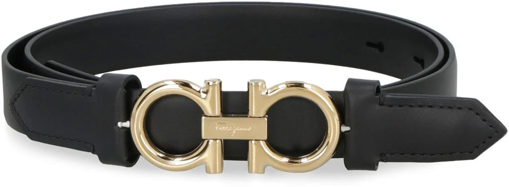 商品Salvatore Ferragamo|Smooth Leather Belt With Gancini Buckle,价格¥2940,第2张图片详细描述