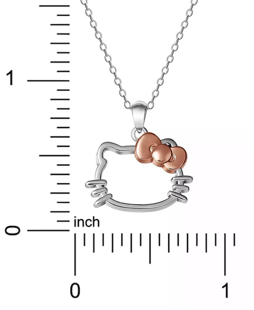 商品Giani Bernini|Hello Kitty Silhouette 18" Pendant Necklace in Sterling Silver & 18k Rose Gold-Plate, Created for Macy's,价格¥191,第4张图片详细描述