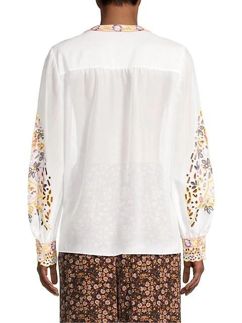 商品Kobi Halperin|Alena Embroidered Eyelet Blouse,价格¥1050,第5张图片详细描述