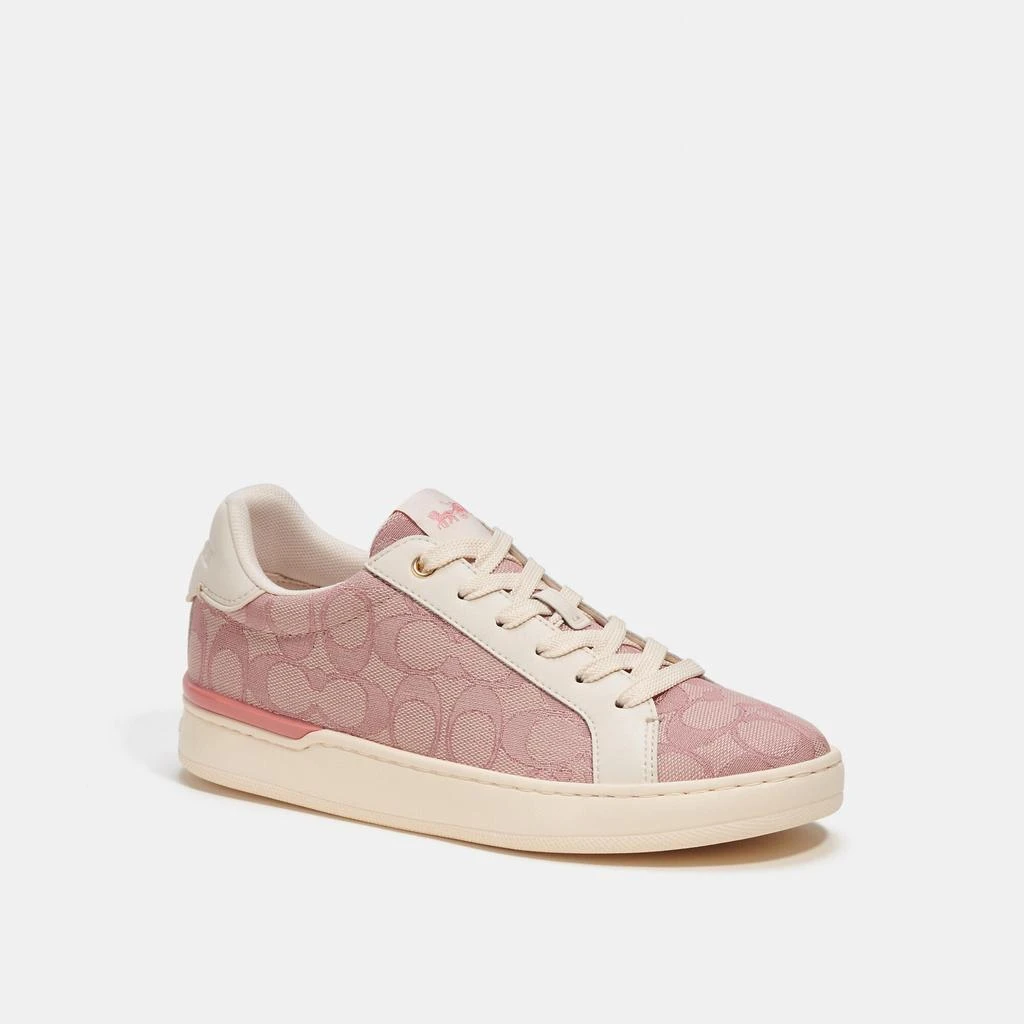 商品Coach|Coach Outlet Clip Low Top In Signature Jacquard,价格¥878,第1张图片