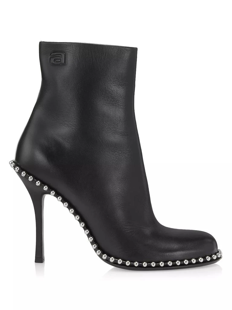 商品Alexander Wang|Nova 105MM Bead-Adorned Leather Ankle Boots,价格¥2714,第1张图片