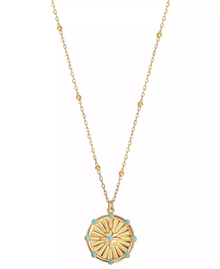 商品Giani Bernini|Blue Cubic Zirconia Starburst Pendant Necklace in 18k Gold-Plated Sterling Silver, 16" + 2" extender, Created for Macy's,价格¥159,第3张图片详细描述