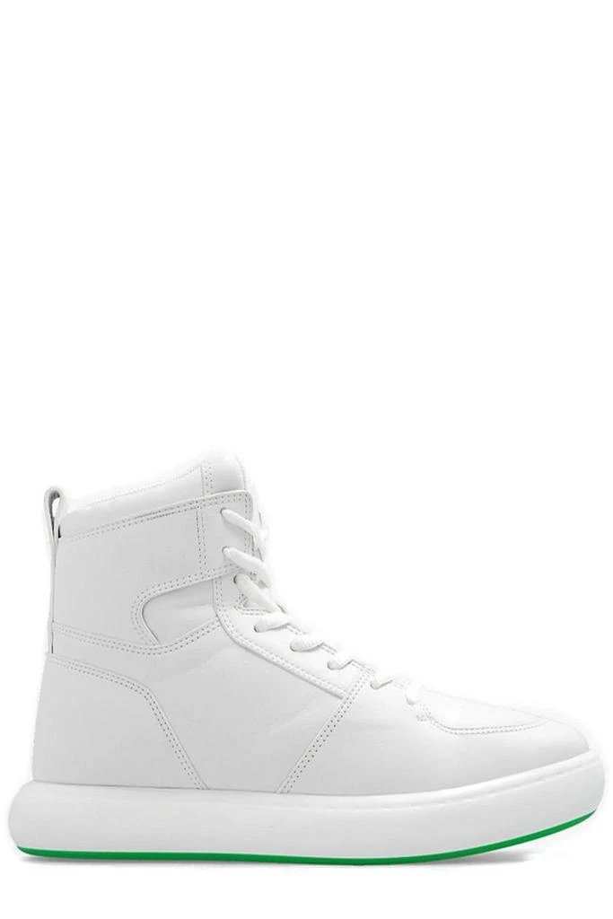 商品Bottega Veneta|Bottega Veneta Logo Detailed High-Top Sneakers,价格¥3991,第1张图片