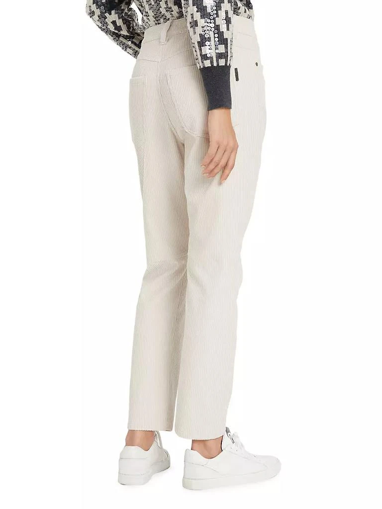 商品Brunello Cucinelli|Comfort Cotton Corduroy Tapered Five Pocket Trousers With Shiny Tab,价格¥13247,第3张图片详细描述