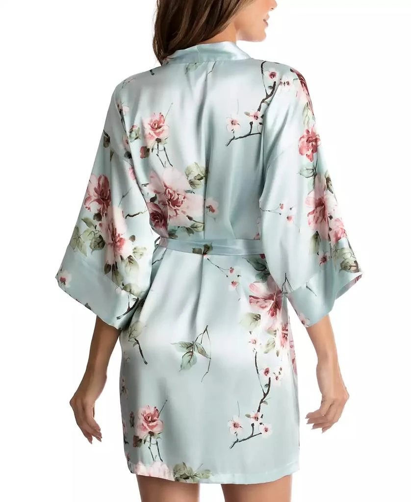 商品Linea Donatella|Floral-Print Satin Wrap Robe,价格¥152,第2张图片详细描述