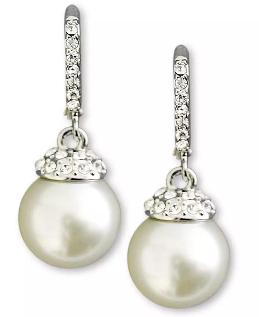 商品Givenchy|纪梵希珍珠镶钻耳坠 Givenchy Earrings, Crystal Accent and White Glass Pearl,价格¥295,第1张图片