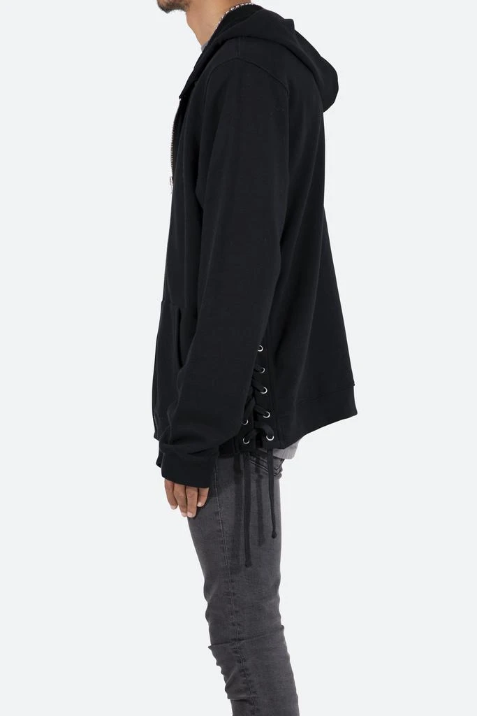 商品[国内直发] MNML|Laced Zip Up Hoodie - Black,价格¥386,第3张图片详细描述