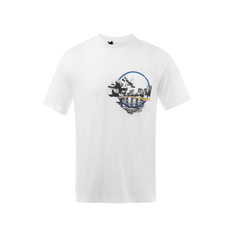 Prada 普拉达 白色圆领男士短袖T恤 UJN400-1MWE-F0009商品第1张图片规格展示