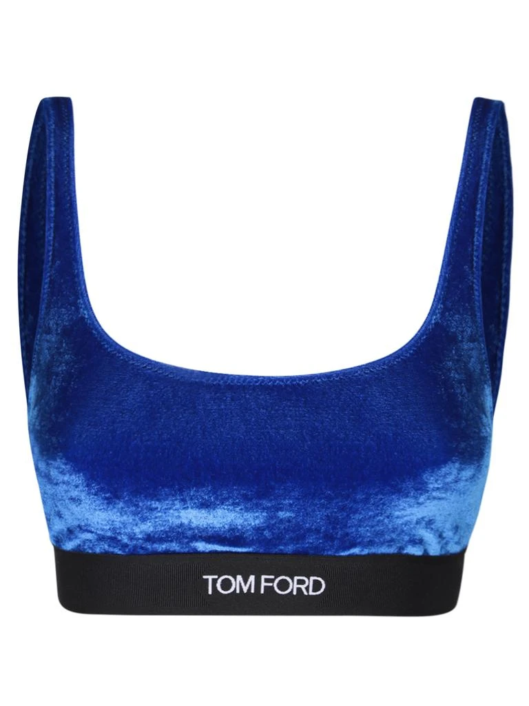 商品Tom Ford|Velvet Bra Top Blue,价格¥1370,第1张图片