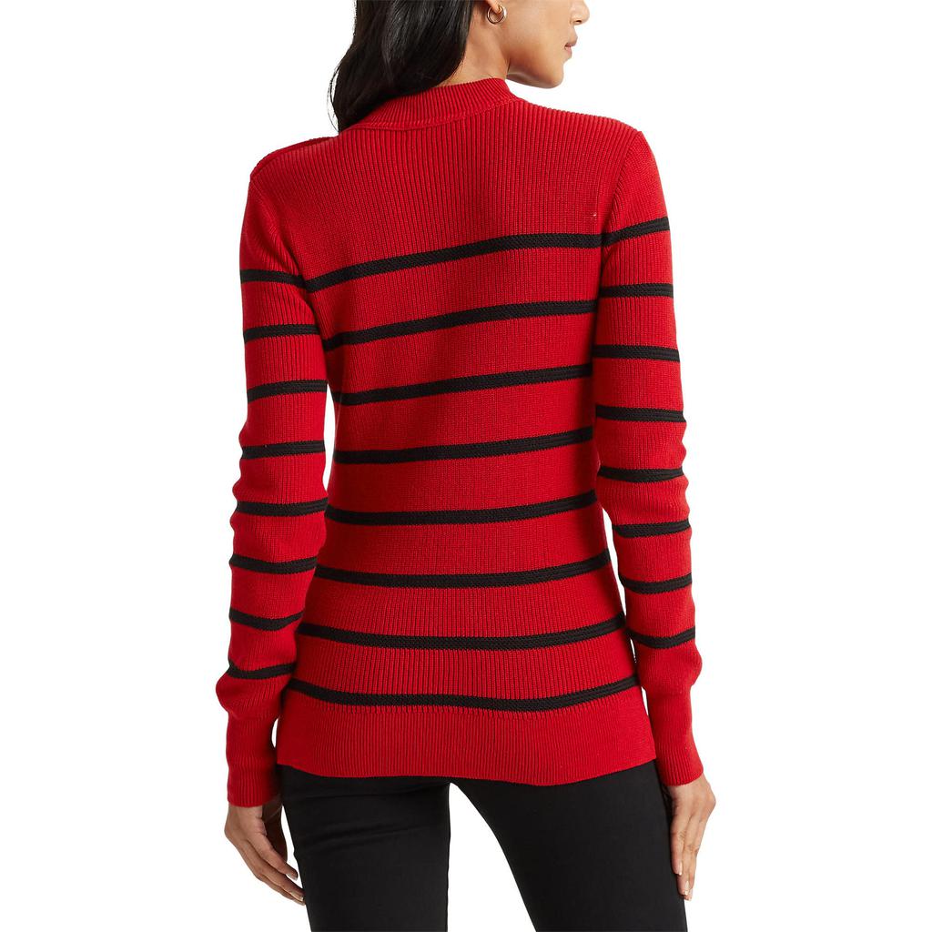 Petite Striped Mock Neck Sweater商品第2张图片规格展示
