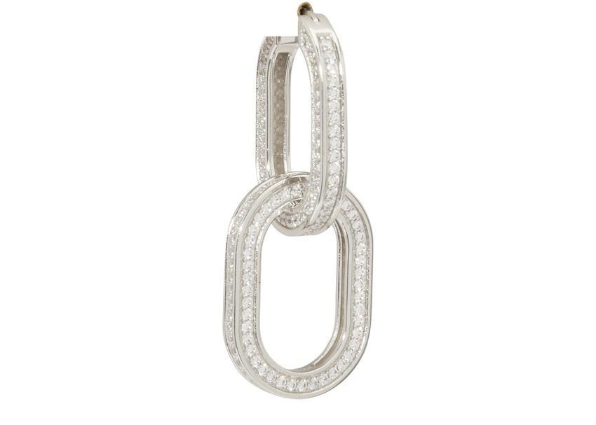 商品Celine|Edwige 水晶和黄铜圈形耳环,价格¥6948,第1张图片