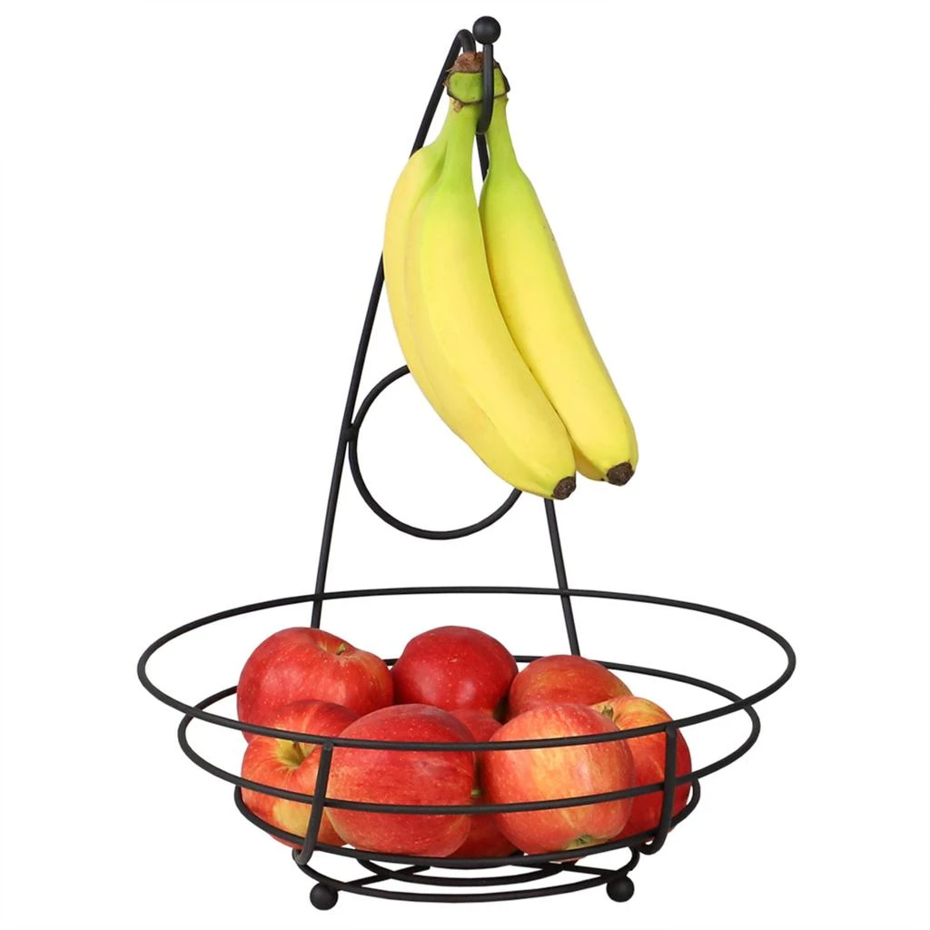 商品Home Basics|Home Basics Wire Collection Fruit Bowl with Banana Tree, Black,价格¥147,第5张图片详细描述
