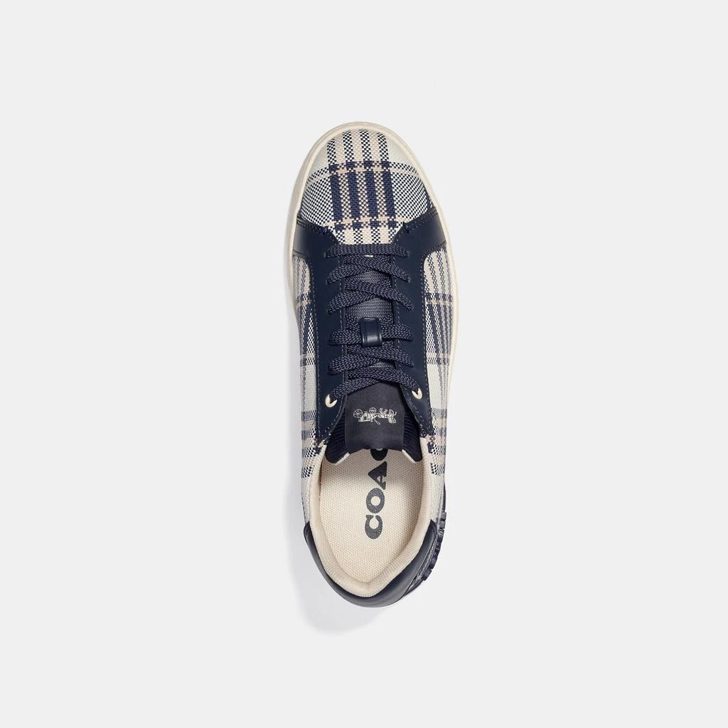 商品Coach|Coach Outlet Clip Low Top Sneaker With Plaid Print,价格¥937,第2张图片详细描述
