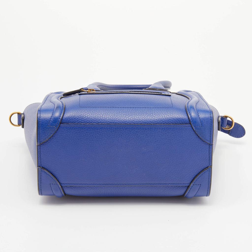 Celine Blue Leather Nano Luggage Tote商品第6张图片规格展示