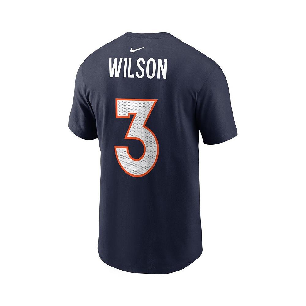Men's Russell Wilson Navy Denver Broncos Player Name & Number T-shirt商品第4张图片规格展示
