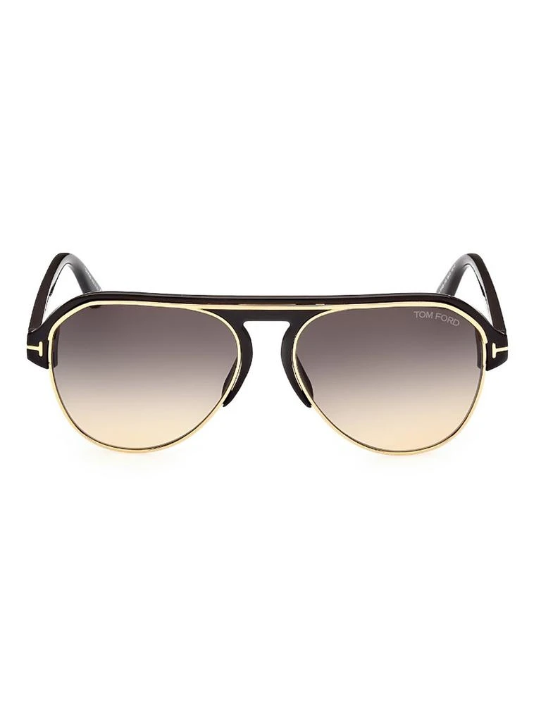 商品Tom Ford|Tom Ford Eyewear Marshall Aviator Frame Sunglasses,价格¥2426,第1张图片