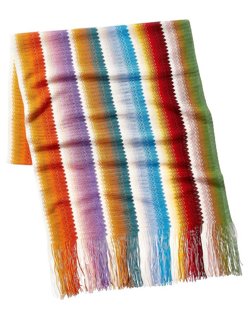 Missoni Wool-Blend Scarf, Beige商品第2张图片规格展示