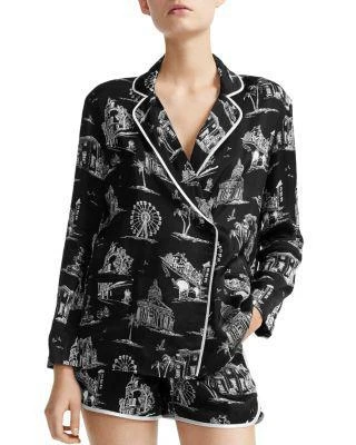 商品Maje|Cena Printed Piped Shirt,价格¥590,第1张图片